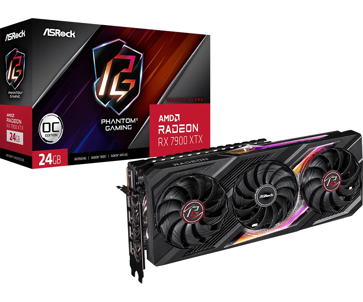 ASRock RX 7900 XTX Phantom Gaming OC 24GB Graphics Card
