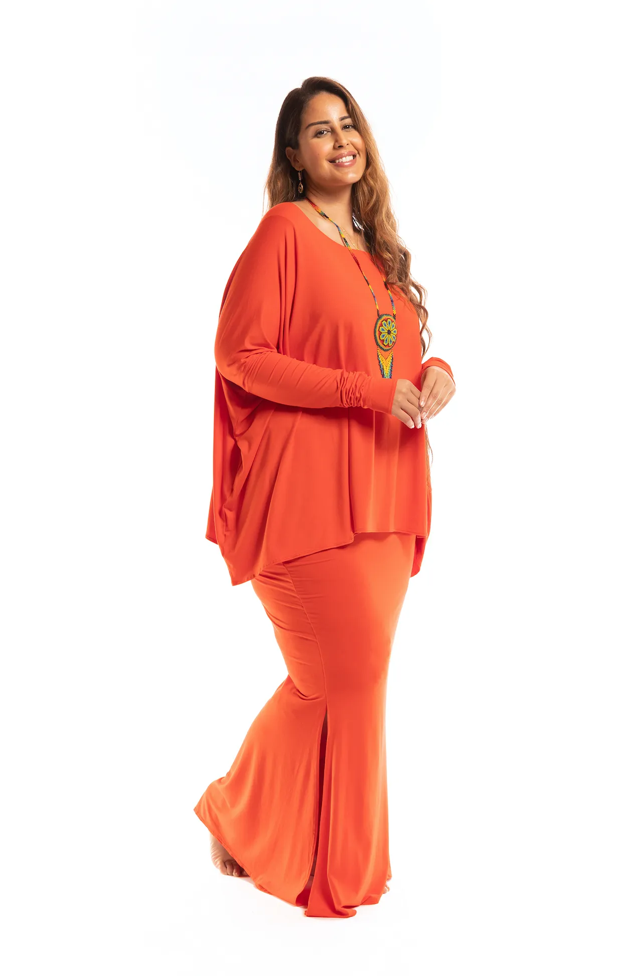 BAMBOO BAGGY BOX TOP SPICY ORANGE