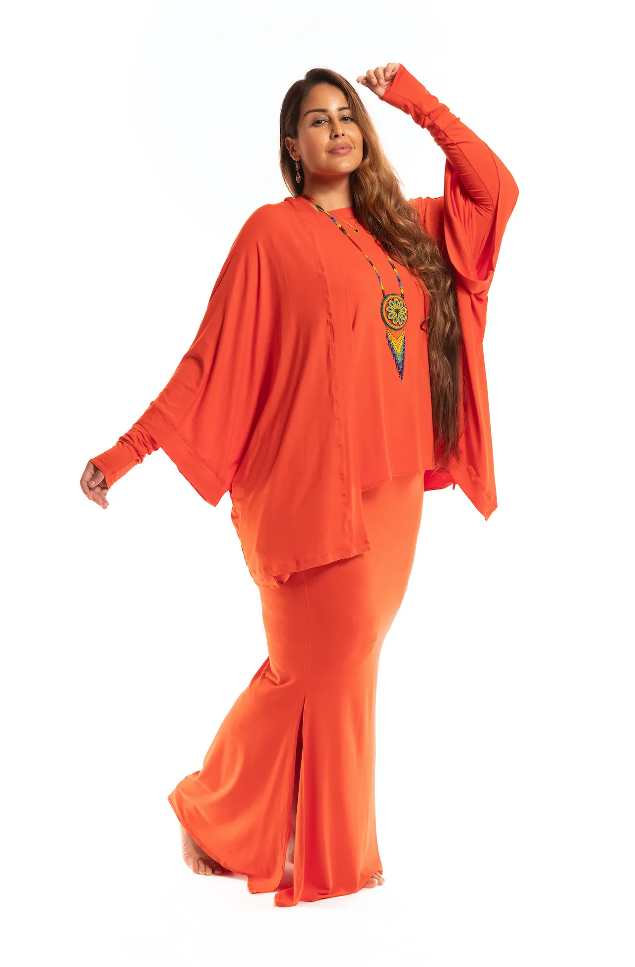 BAMBOO BAGGY BOX TOP SPICY ORANGE