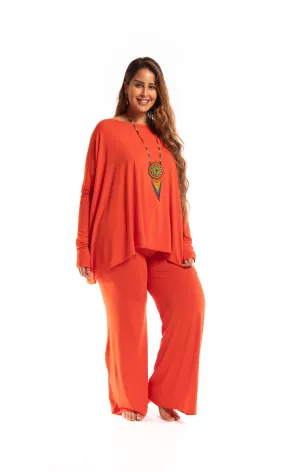 BAMBOO BAGGY BOX TOP SPICY ORANGE