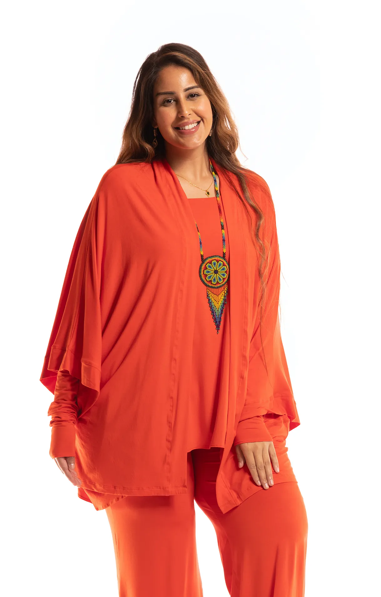 BAMBOO BAGGY BOX TOP SPICY ORANGE
