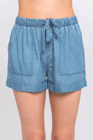 Chambray Shorts