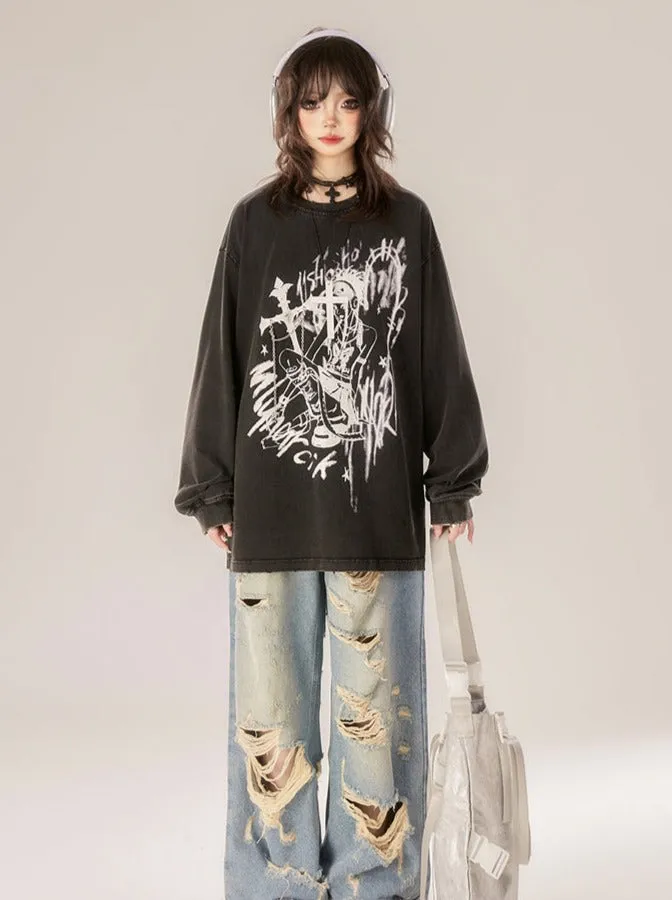 Denim Osh Pants Damaged