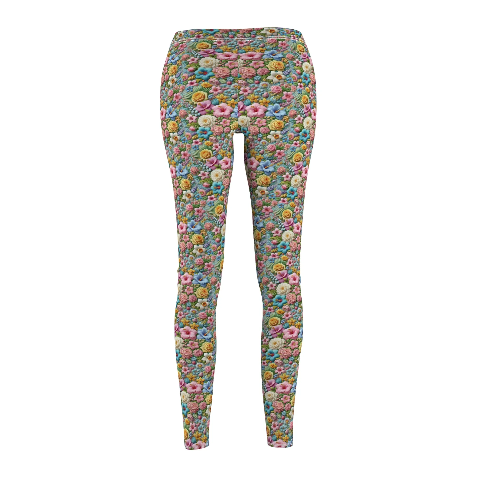 Floral Women's Casual Leggings Stylish, Comfortable High-Waisted Yoga Pants for Everyday Wear, Workout, and Lounge – Perfect Gift Idea for Her – Available in Plus Sizes