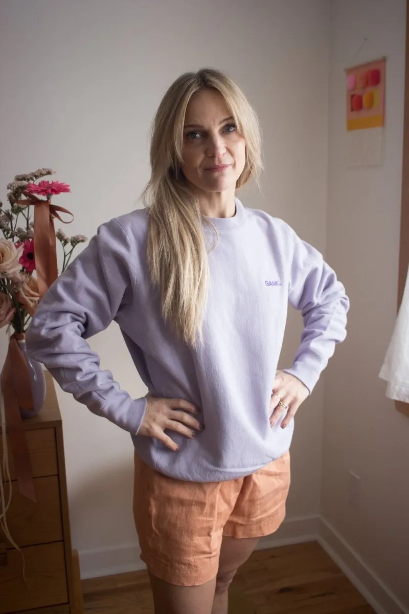 Gank Embroidered Crewneck (Lavender)