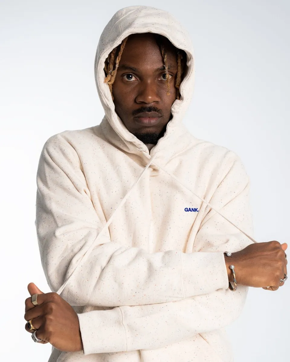Gank Embroidered Hoodie (Cream Speckle)