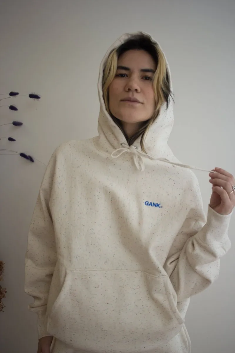 Gank Embroidered Hoodie (Cream Speckle)