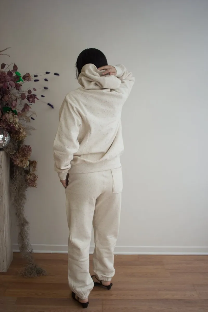 Gank Embroidered Hoodie (Cream Speckle)