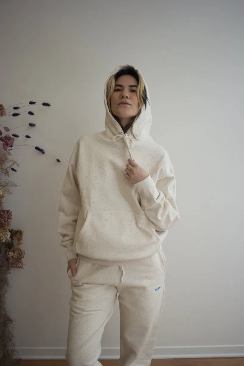 Gank Embroidered Hoodie (Cream Speckle)