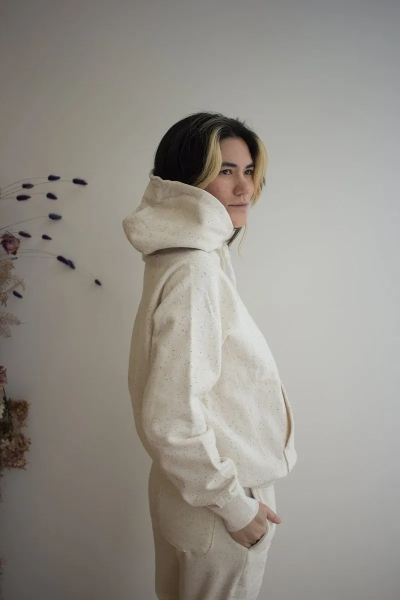 Gank Embroidered Hoodie (Cream Speckle)