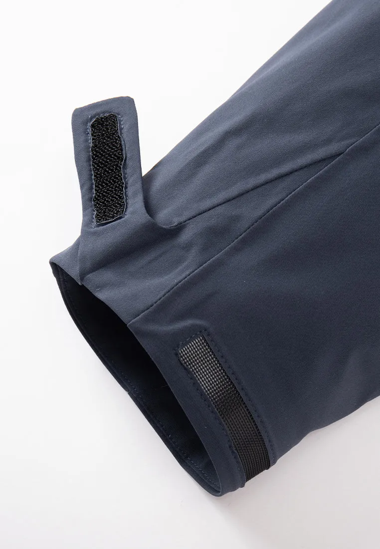 Hooded Cape-detail Elasticated-waistband Pleated-detail Parka