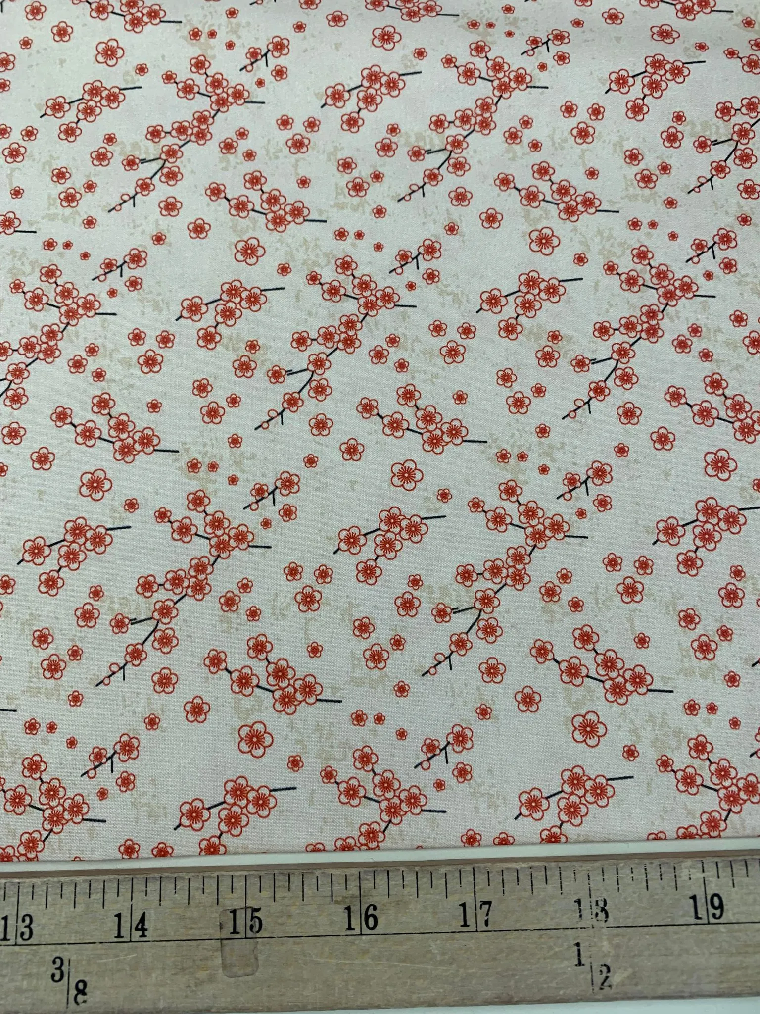 Kimonos & Koi - Japanese Cherry Blossom Cream - Paintbrush Studio Cotton Fabric