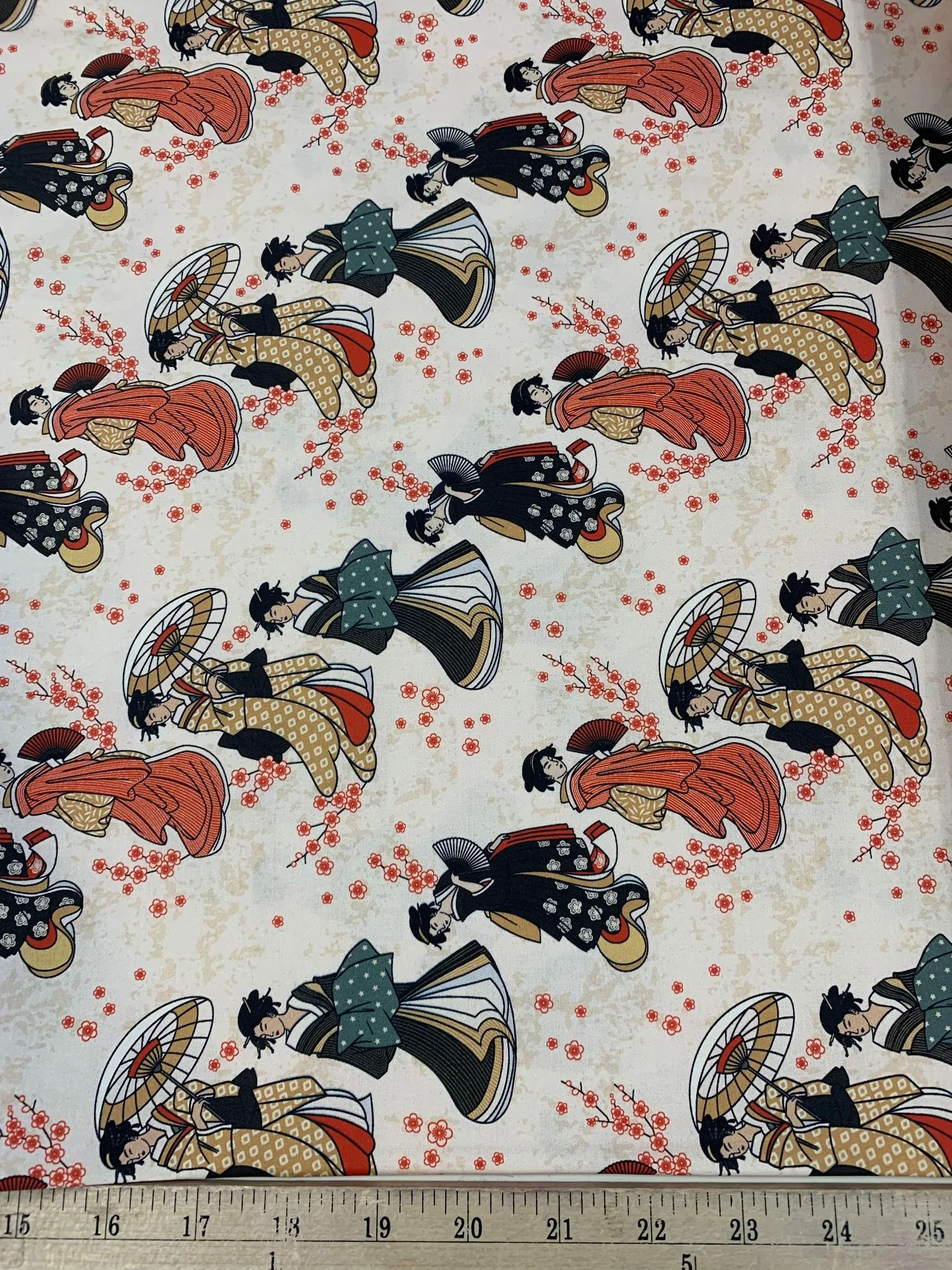 Kimonos & Koi - Japanese Geisha - Paintbrush Studio Cotton Fabric