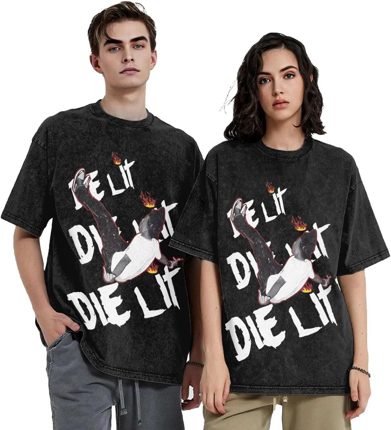 Men Streetwear Oversized Casual T-Shirts Short-Sleeve Adults Teens Cotton Shirt