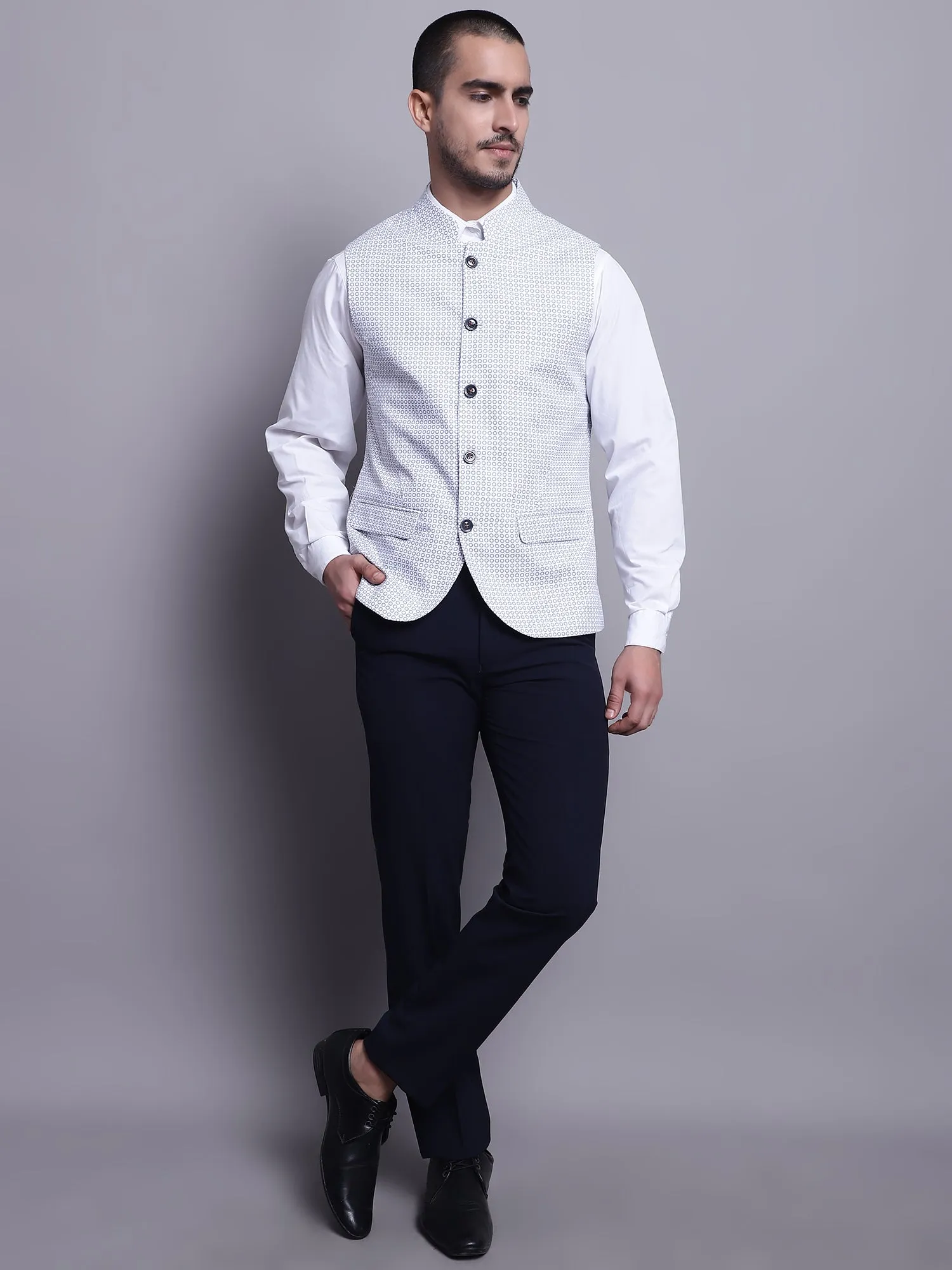Men White Waist Coat