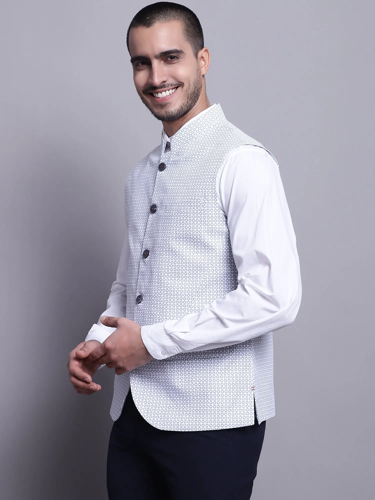 Men White Waist Coat