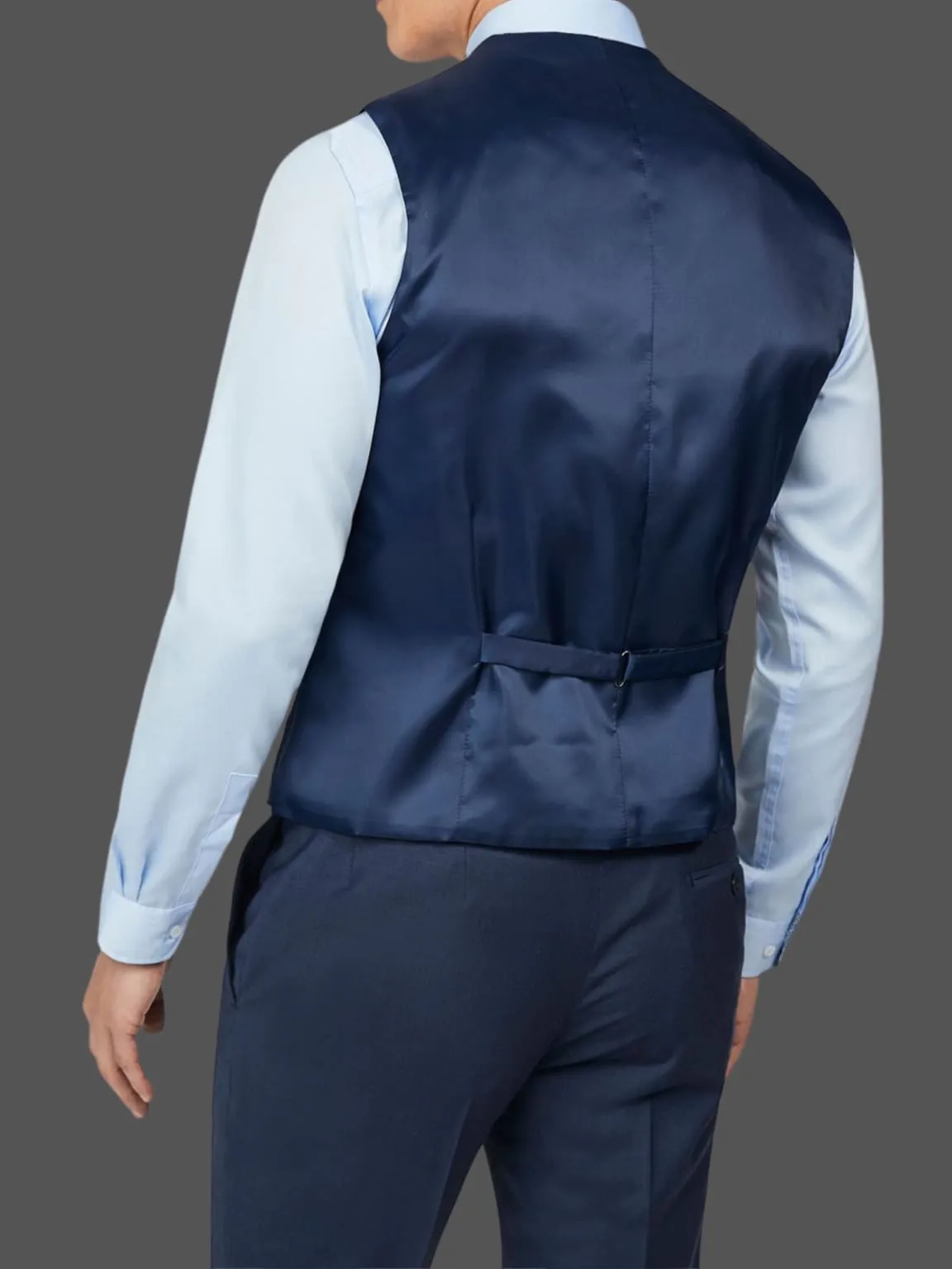 Panama Blue Slim Fit Suit Waistcoat