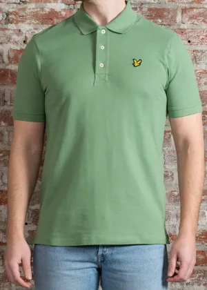 Plain polo - smoke green