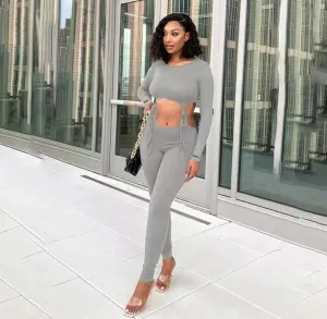 Rude Gyal Jumpsuit - Gray