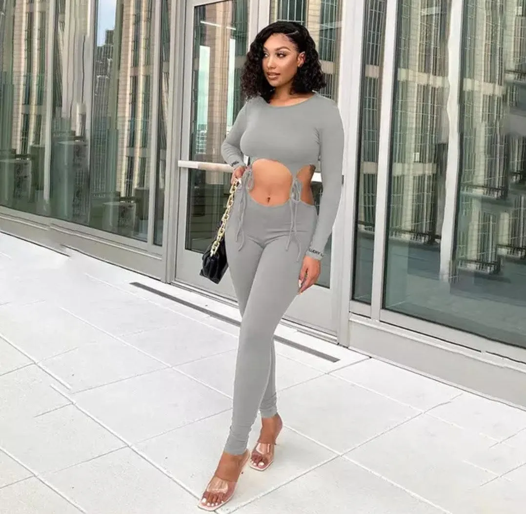 Rude Gyal Jumpsuit - Gray