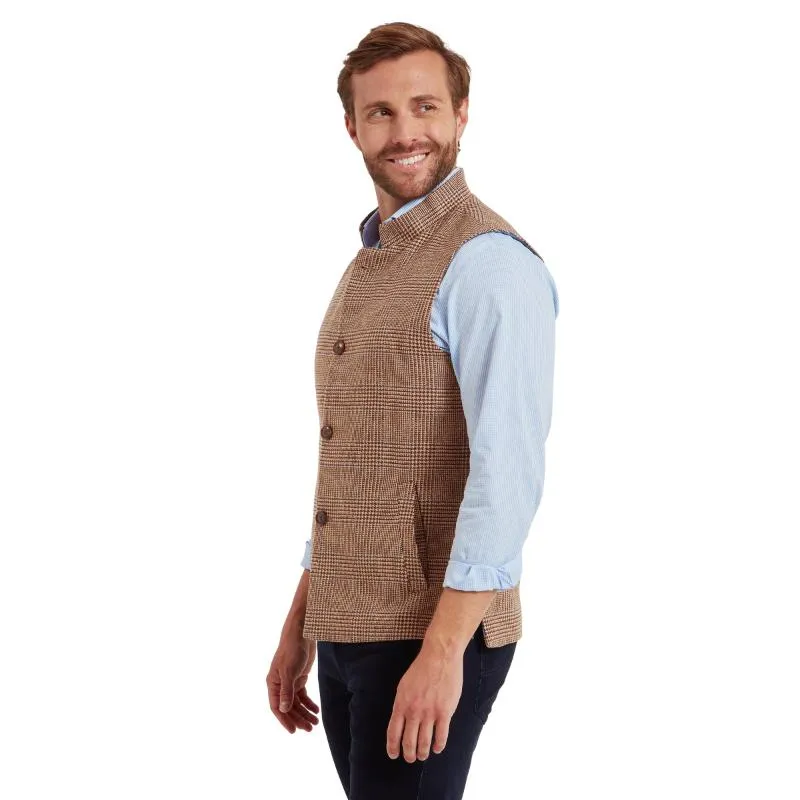Schoffel Berwick Nehru Mens Tweed Waistcoat - Hawick Tweed