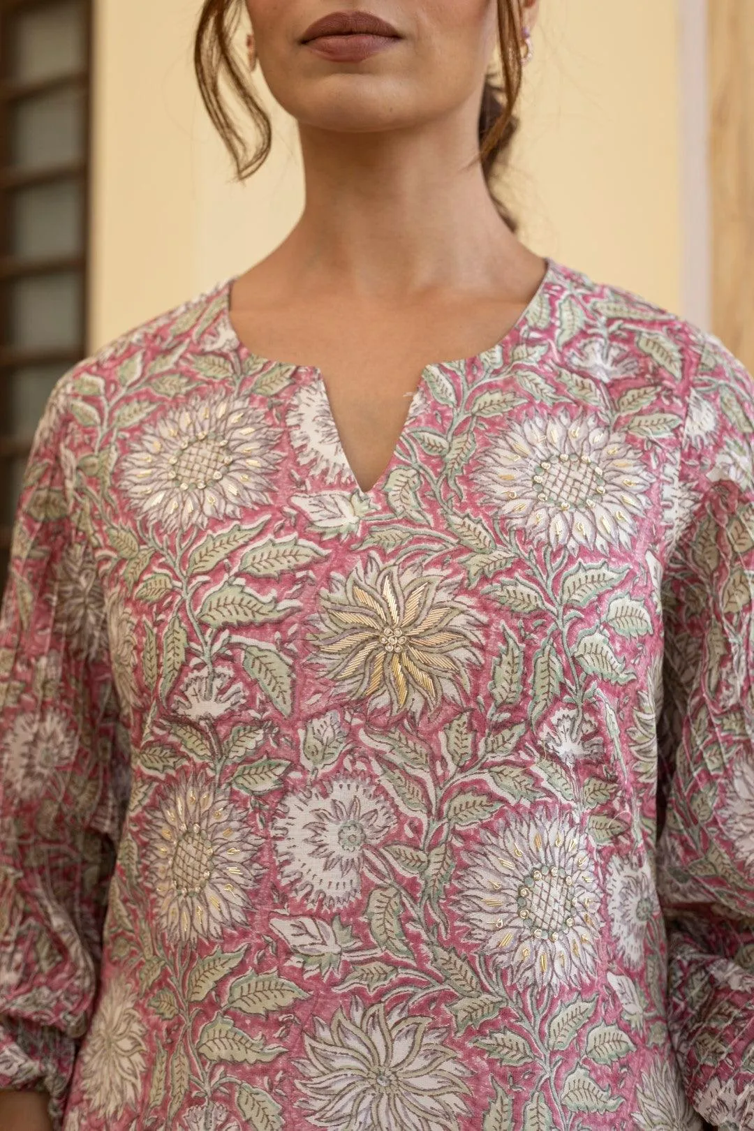 SERENE CHANDHERI KURTA SET