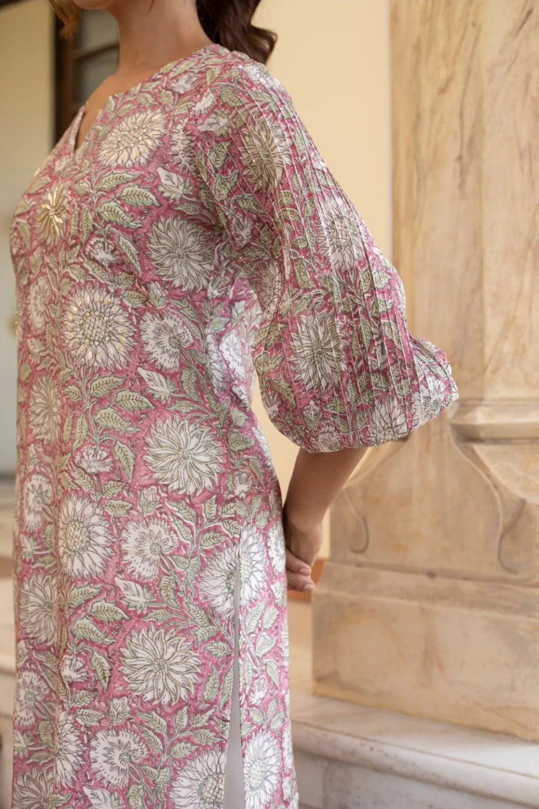 SERENE CHANDHERI KURTA SET