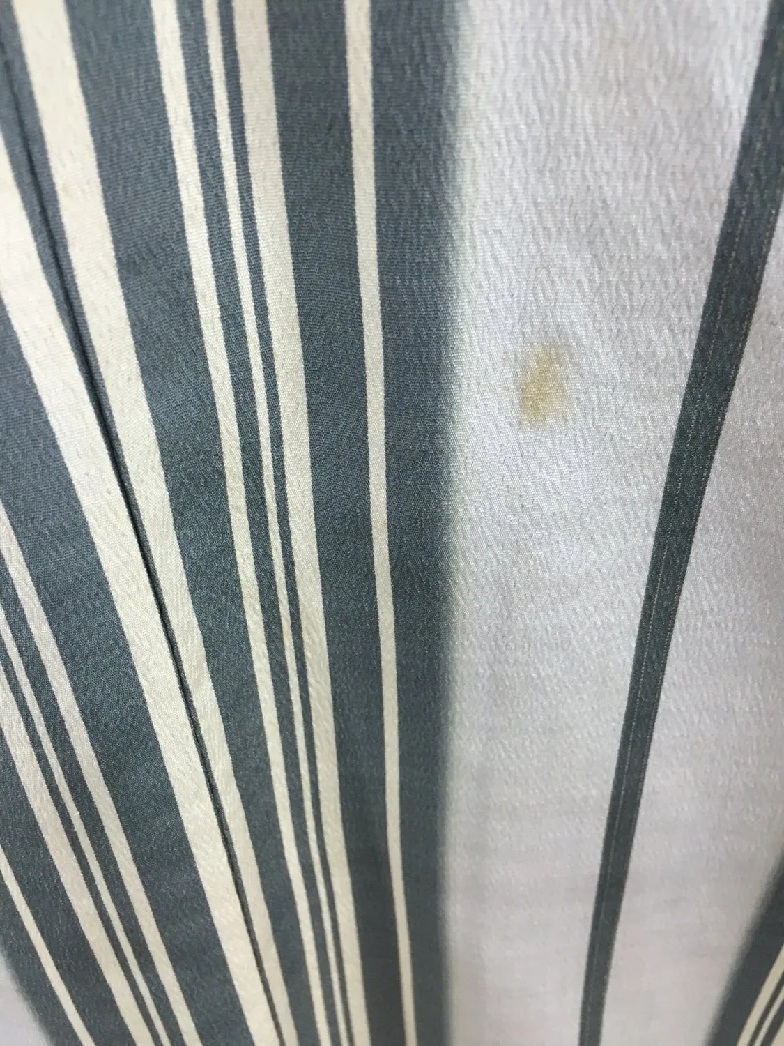 Vintage 1930s Vintage Silk Kimono Robe / Sage Green Stripes