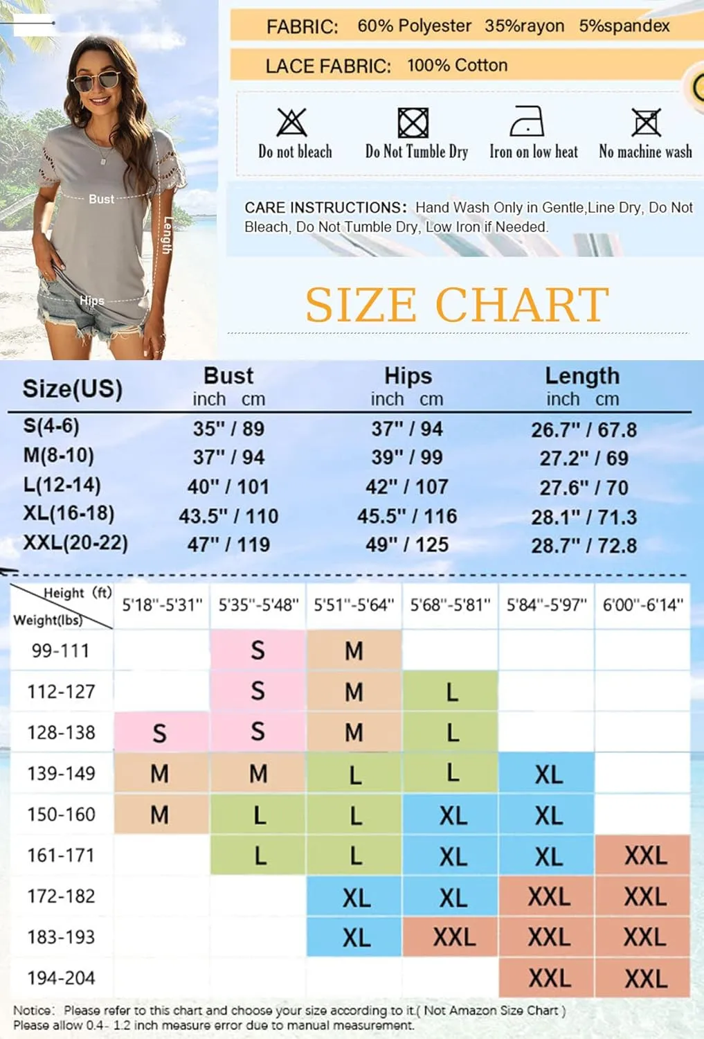 Womens Lace Short Sleeve T Shirts Summer Tops Loose Casual Tee Shirt