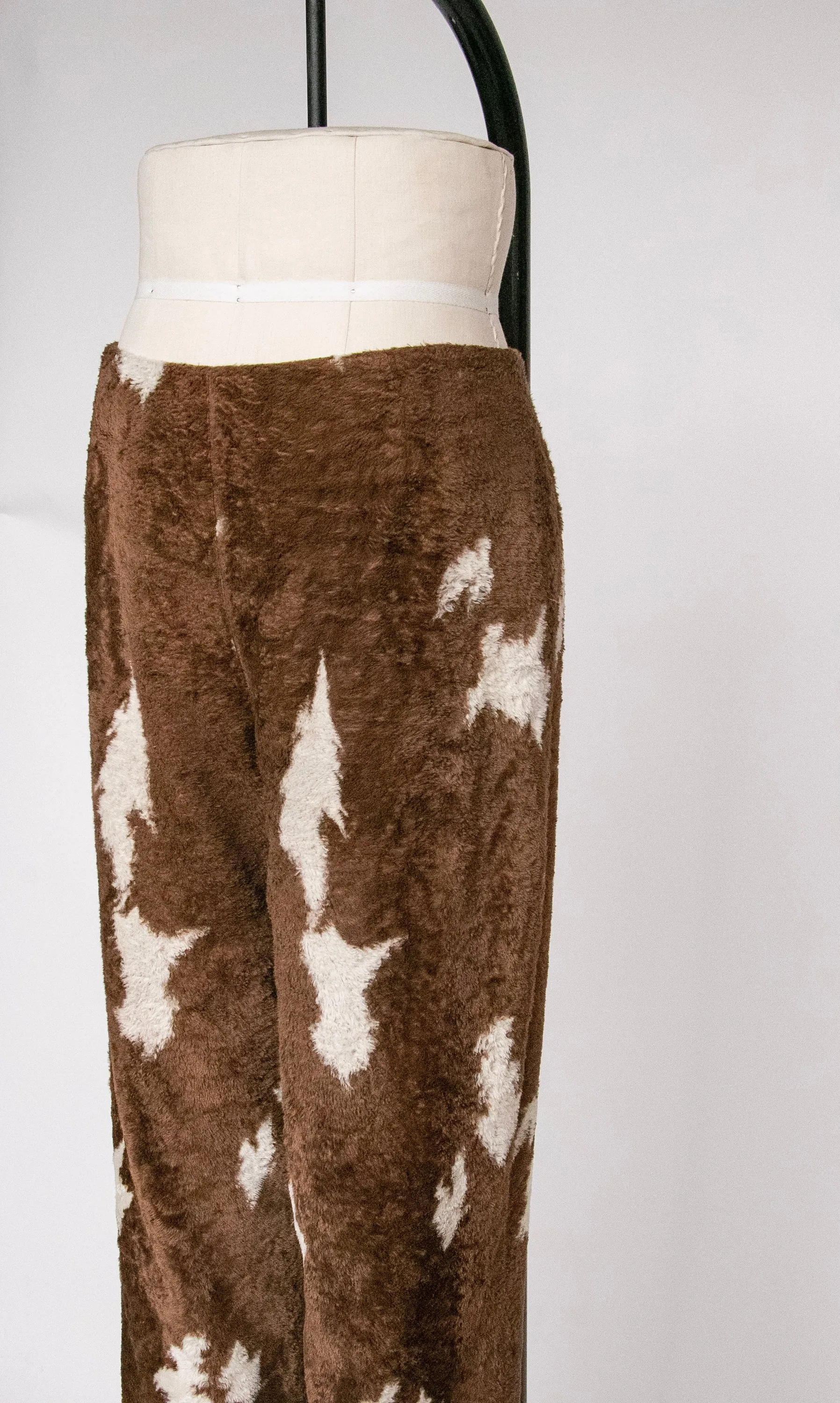 Y2K Pants Faux Fur Cow Print Bil Blass M/L